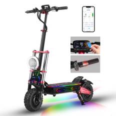 BOYUEDA S5 Electric Scooter 6000W Motor 60V38AH Battery 120KM Range 85KM/H Speed NFC Smart App RGB lights Off-road E Scooters svart