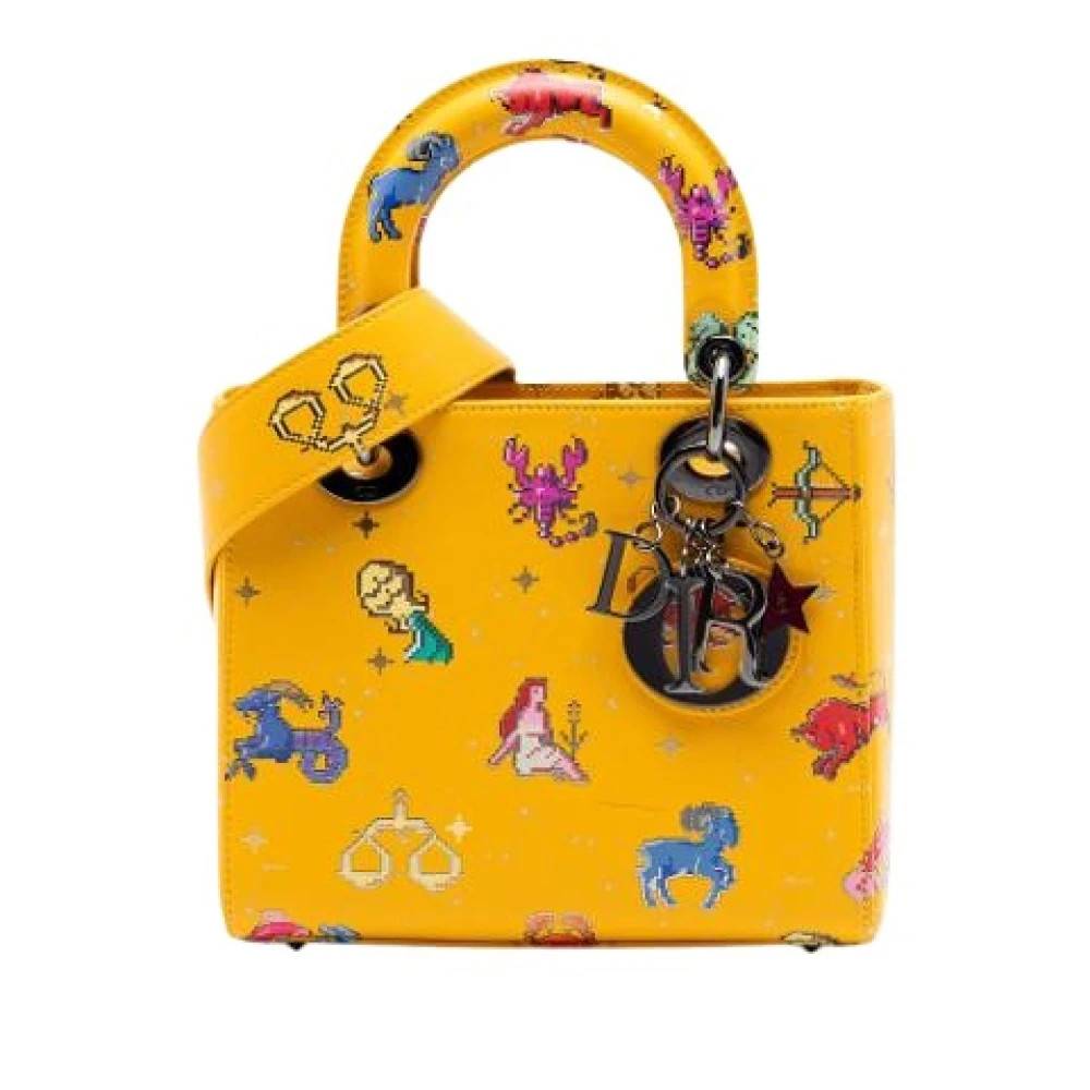 Dior Vintage Pre-owned Lady Dior Taske - Vintage - Dame - Gul - ONE SIZE - Uld
