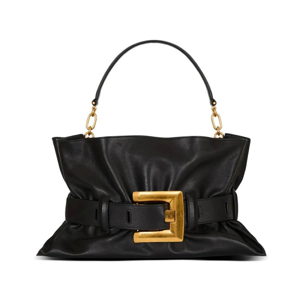 Balmain Medium Anthem Taske - Tasker - Dame - Sort - ONE SIZE - Uld
