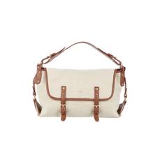 Ulrika Design - Recycle Canvas - Beige/Brun väska med lock - Brown