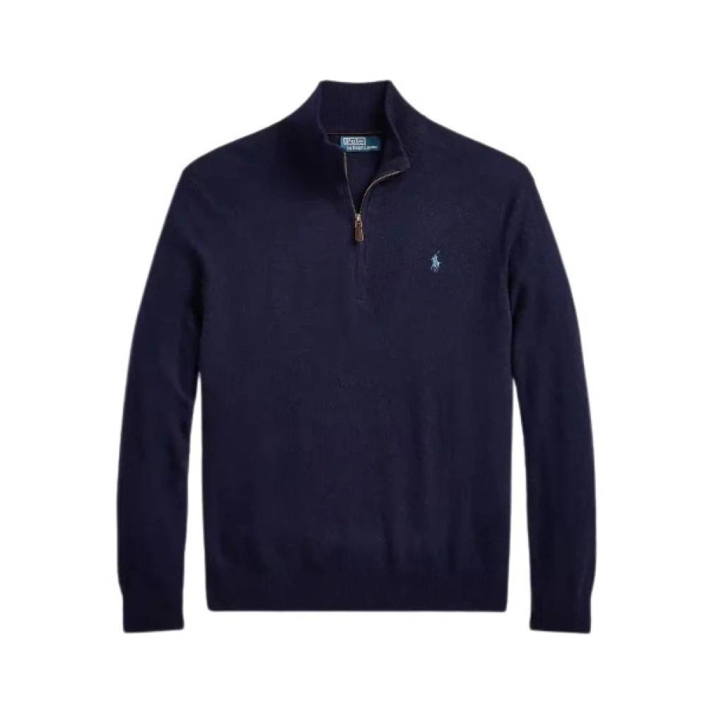 Polo Ralph Lauren - Merinoull Half-Zip Tröja Stickade Tröjor - Herr - L -