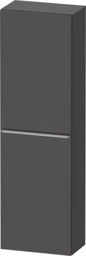 Duravit D-Neo højskab, 40x132 cm, venstre, mat grafitgrå/stål