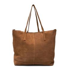 Mango Suede Shopper Bag Brun