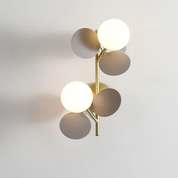 MacronLicht – Modern LED Akryl Vägglampa - 2 Lampor Grå / Kall Vit (5500-7000K)