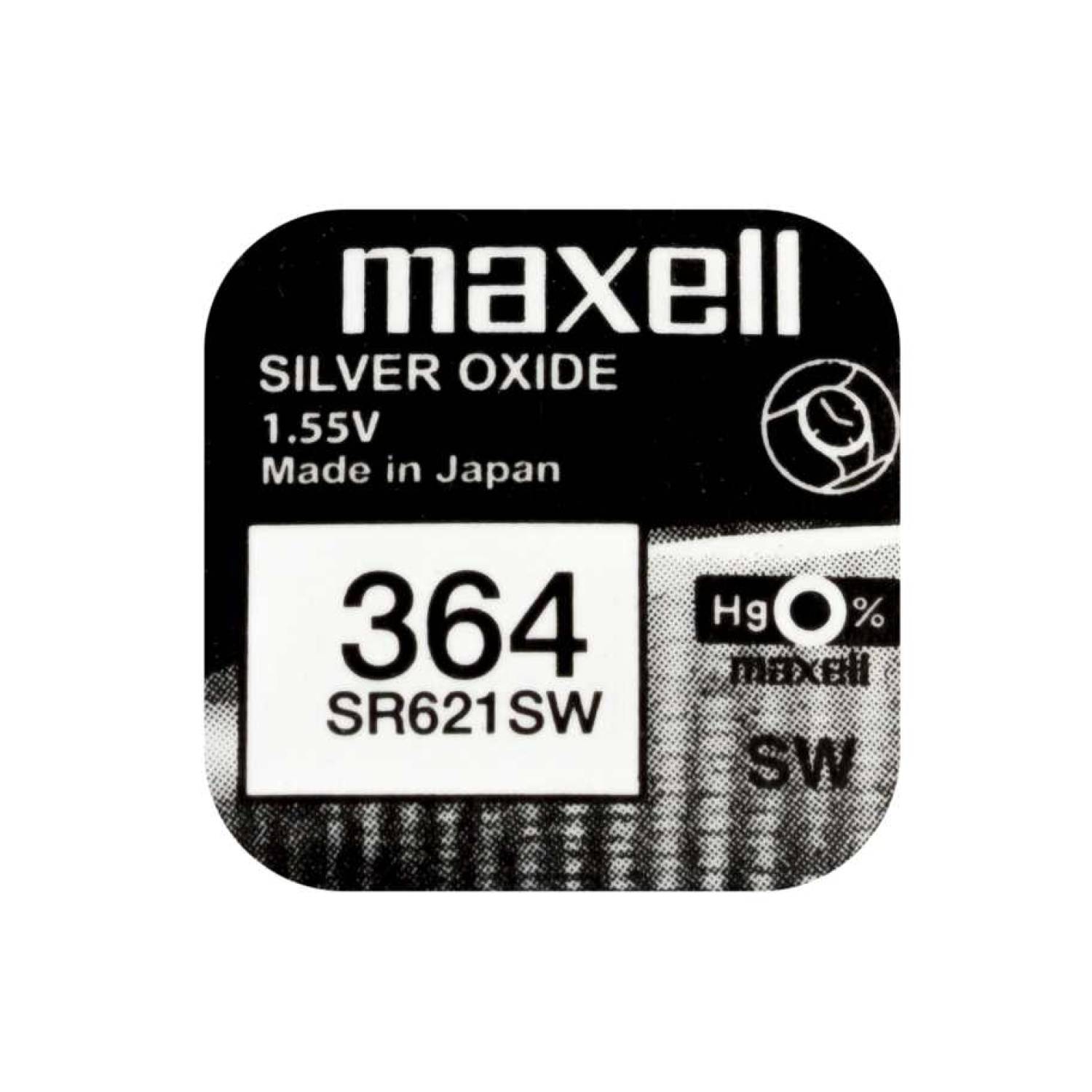 Maxell 364 Knappcellsbatteri 1 Stk. SR621SW-M - Unisex
