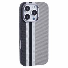 EIDERWOOD Mønstret Carbon Cover - iPhone 16 Pro - MagSafe Kompatibel - Grey Stripes