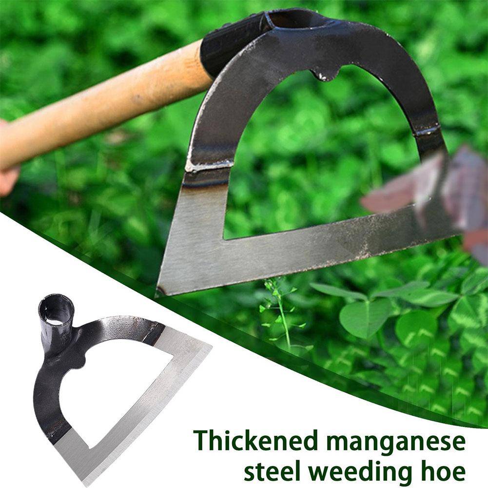14-28cm Shovel-shaped Hollow Hoe Weeding Rake Labor-saving Steel Weeding Hoe With Handle For Farm Gardening Soil Loosening Tools