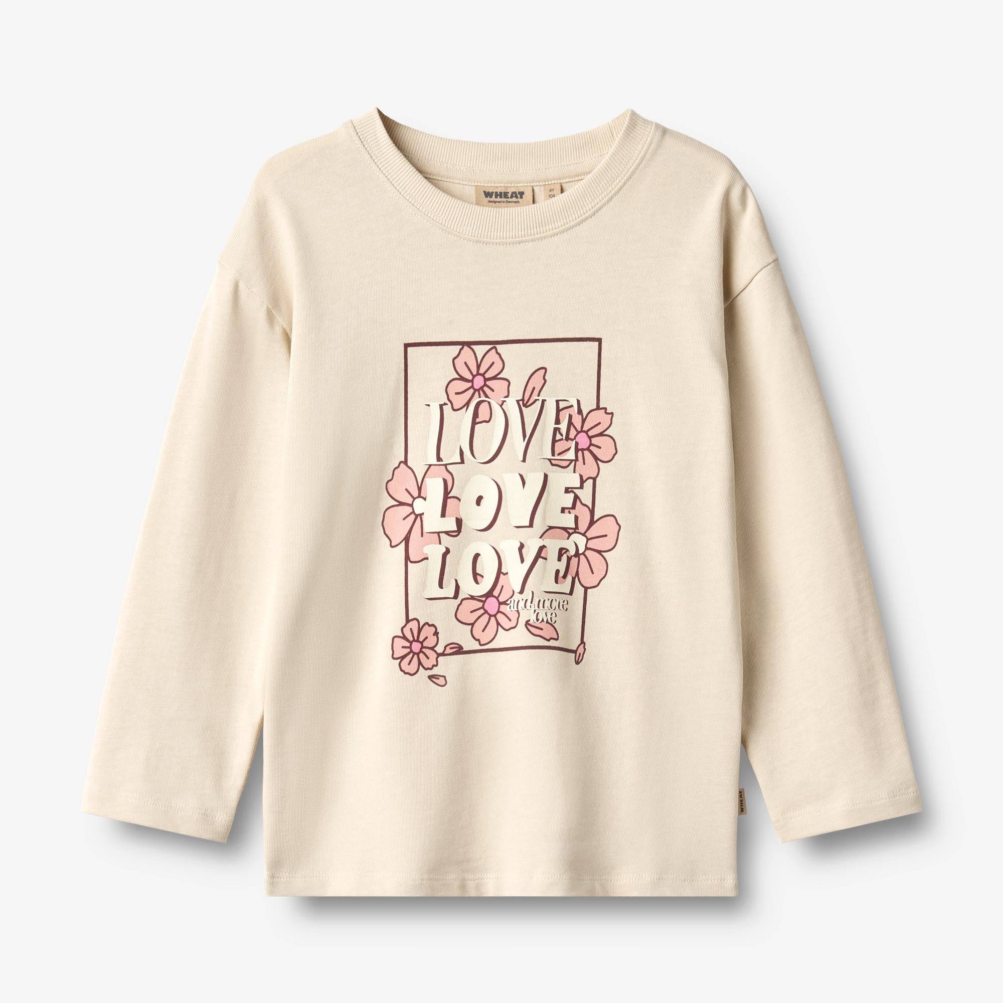 WHEAT® - Langærmet T-shirt Dixie - offwhite - Str 104.