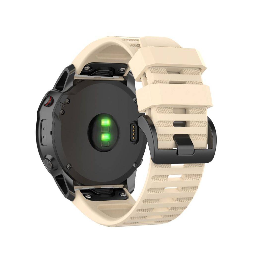 Garmin Fenix 7X/6X/6X Pro/5X/5X Plus etc. urrem i silikone - Beige
