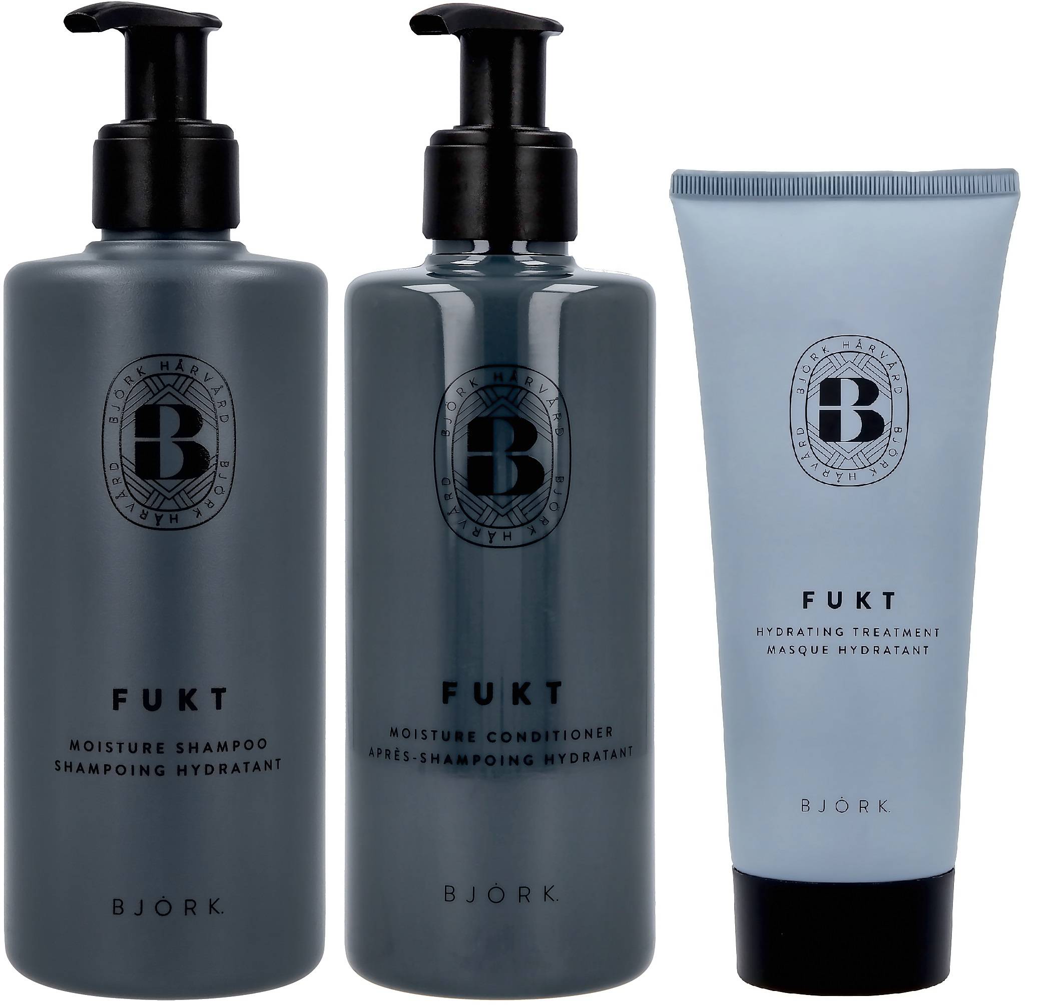 Björk FUKT Bundle Shampoo 250 ml & Conditioner 250 ml & Treatment Masque 200 ml