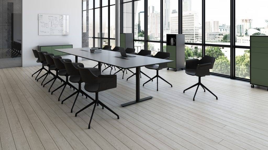 InLINE Konferencebord, fleksibelt design - 60 cm dybde AFP Laminat 140x60.