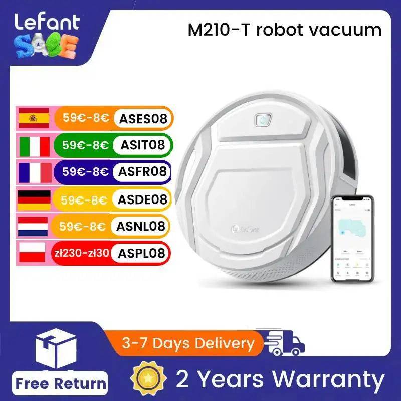 Lefant M210 Robot Vacuum Cleaner,120 Mins Runtime, Automatic Self-Charging,Wi-Fi/App/Alexa Control,smart Home appliance - UNITED KINGDOM