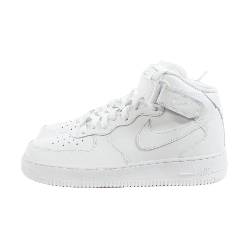 Nike, Sko , Herre, Hvid, 48 1/2 EU, Læder, Air Force 1 Mid '07