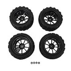 RC Car Wheels Däck Universal 10 Ekrar Fälgar Gummi för utbyte
