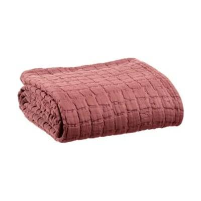 Vivaraise Swami Sengetæppe - B 180 x L 260 cm - Bomuld - Pink