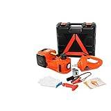 5 Ton 12V Car Jack Electric Hydraulic Jack Kit 4 5CM + Wrench Tire Inflator LED Light Portable Tire Lifting Car Repair Tool (Size : 5 Ton Plus Wrench)