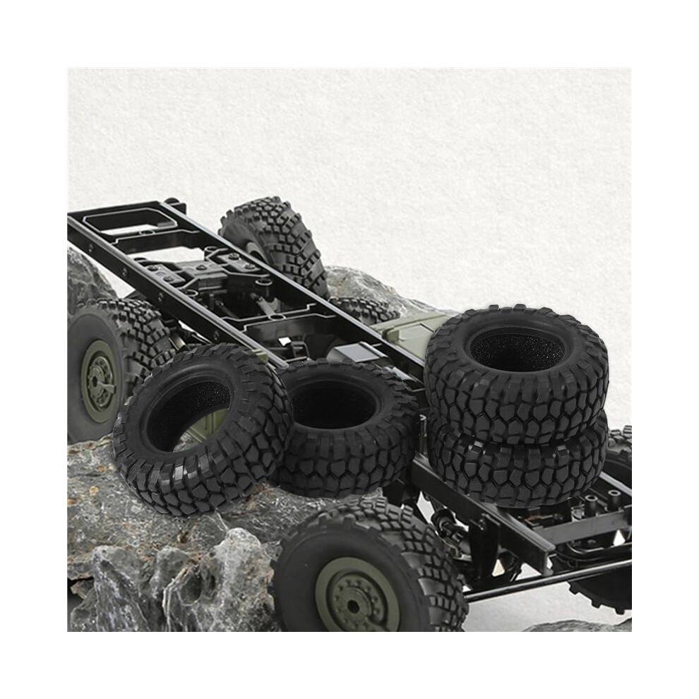 4PCS 48mm 1.0 Soft Rubber Wheel Tires Tyre for 1/24 RC Crawler Car Axial SCX24 90081 AXI00002 Upgrade Parts