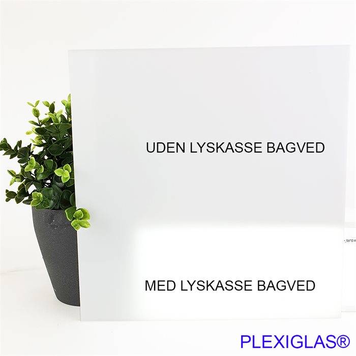 Plexiglas® - Opal Akryl 30 % 3 mm - Ekstruderet.