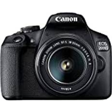 Canon EOS 2000D Spiegelreflexkamera Battery Kit (24,1 MP, DIGIC 4+, 7,5 cm (3,0 Zoll) LCD, Display, Full-HD, WiFi, APS-C CMOS-Sensor) EF-S 18-55mm is II F3.5-5.6 is II + Akku LP-E10, schwarz