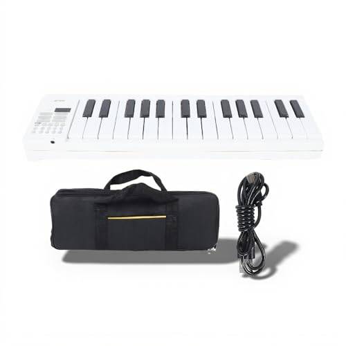 Klaviatur med 61 Tangenter, Bärbar Klaviatur för Nybörjare, Elektroniskt Piano med Inspelning och Uppspelning, Pianoklaviatur för Nybörjare
