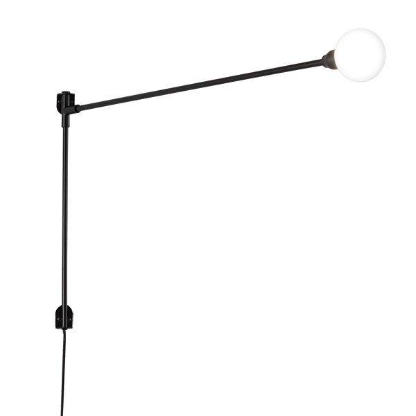 Mini Potence Pivotante Vägglampa Svart