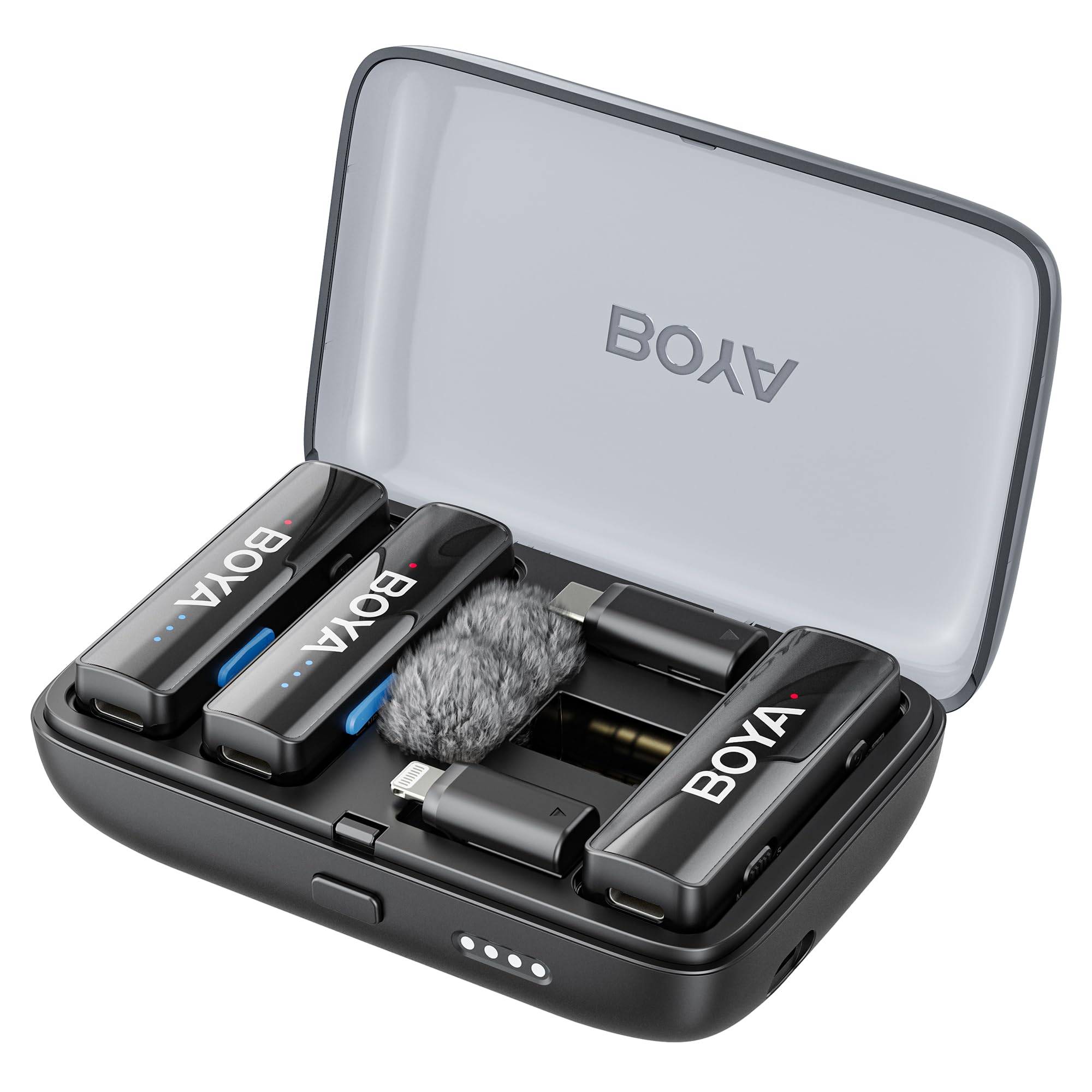 BOYA BOYALINK Lapel Microphone Wireless Lavalier Microphone Wireless Microphone Compatible with and TRS Instant Connection Plug Play Noise Reduction