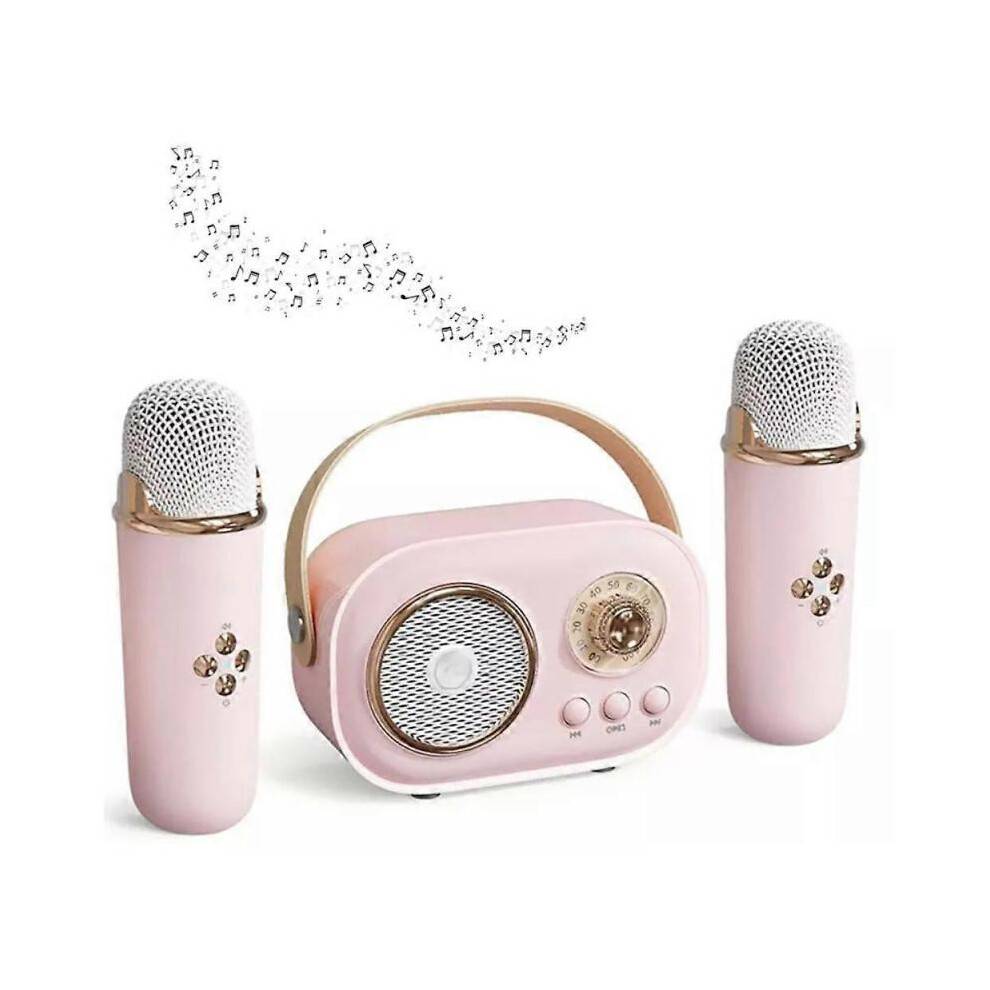 (Single mike, Eggshell) Home Speaker and Microphone,Mini Karaoke Machine Portable Bluetooth Speaker