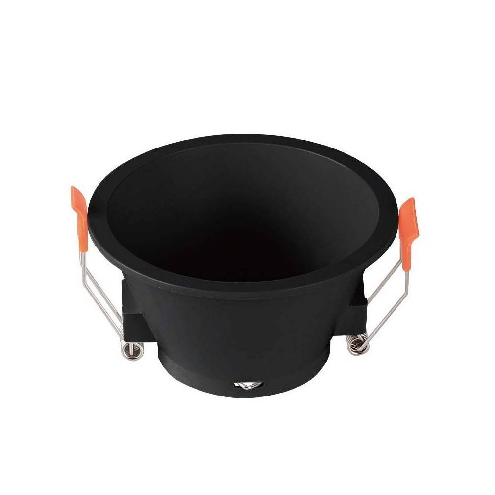 MR16 eller GU10 Downlight, blænder ikke - Uden lyskilde, sort, Hul: Ø8,3 cm, Mål: Ø9,3 cm - Fatning : MR16