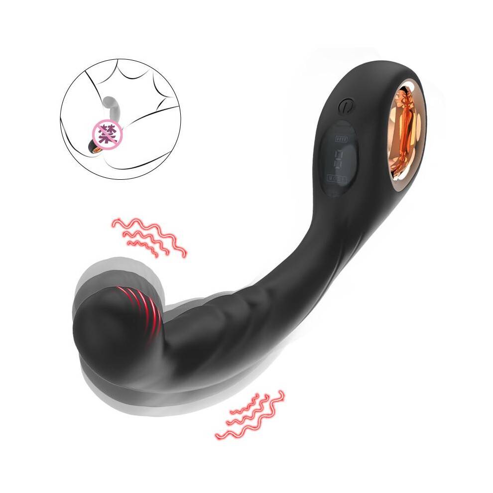 (black) Prostate Massager for Men Rechargeable Waterproof Vibrating Anal Butt Plug Male Sex Toys