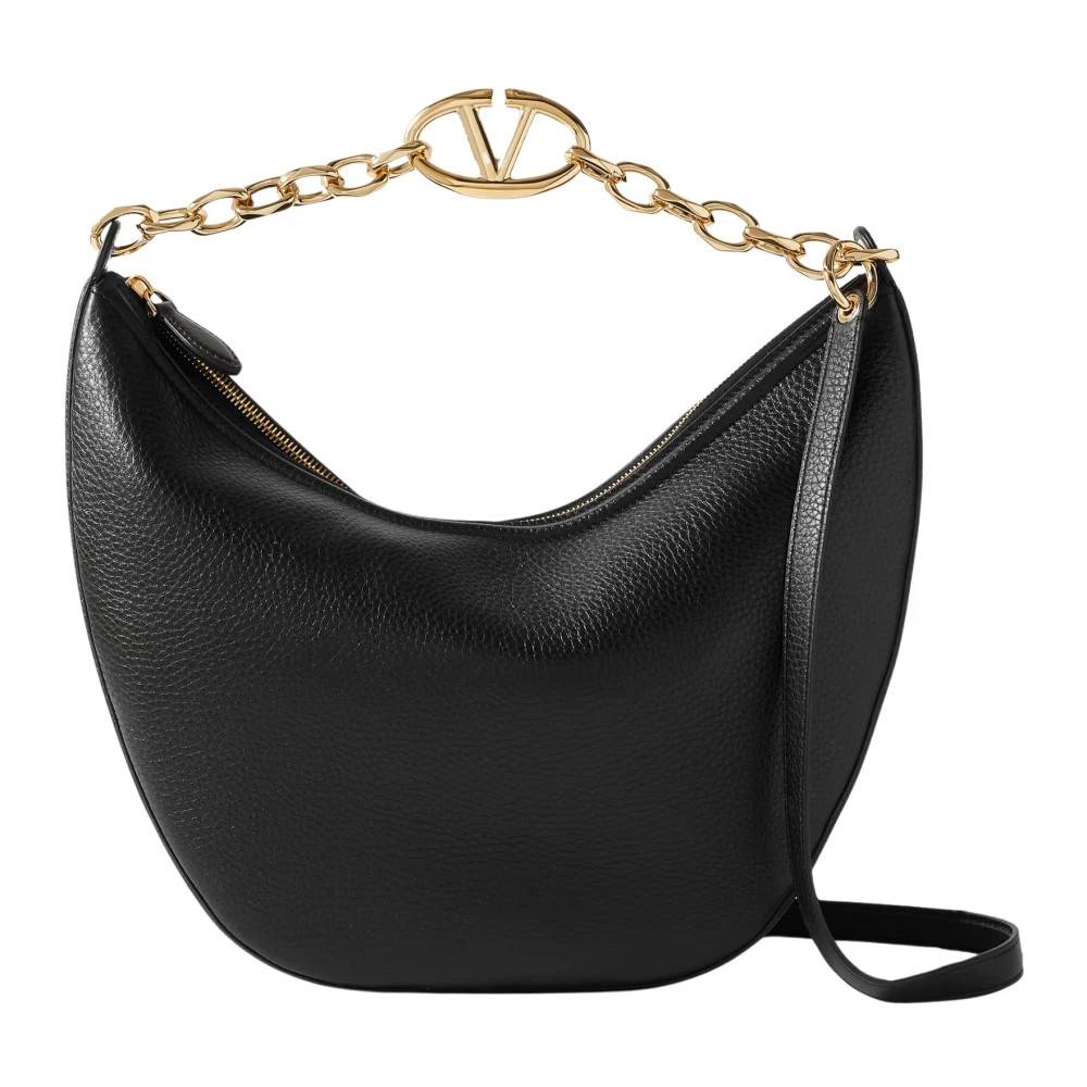 Valentino Garavani V Logo Moon Skuldertaske - Tasker - Dame - Sort - ONE SIZE - Uld