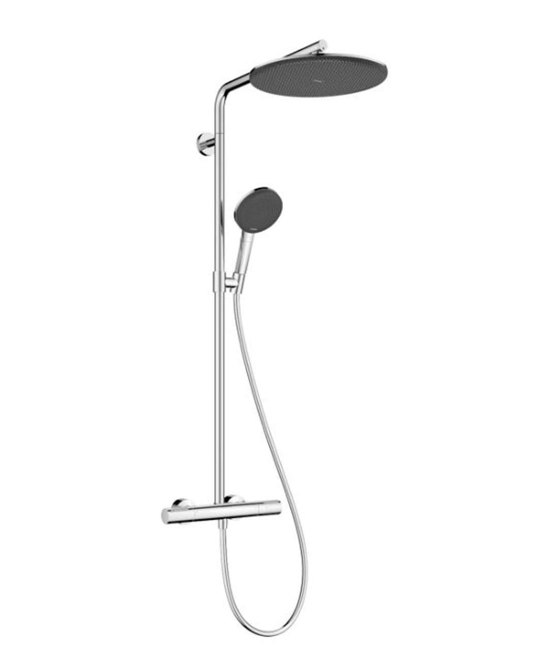 Hansgrohe Raindance Alive S Puro - Brusesæt med termostat, 21x34 cm, 3 stråler, EcoSmart, krom 24593000