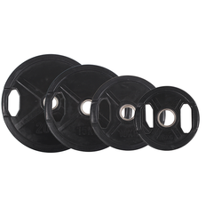 100 kg vægtskivepakke - 50 mm Sort Gummi