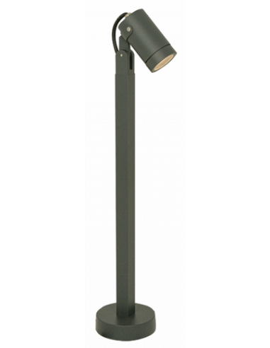 Bedlampe i aluminium og glas H60 cm 1 x GU10 - Mat graphitgrå