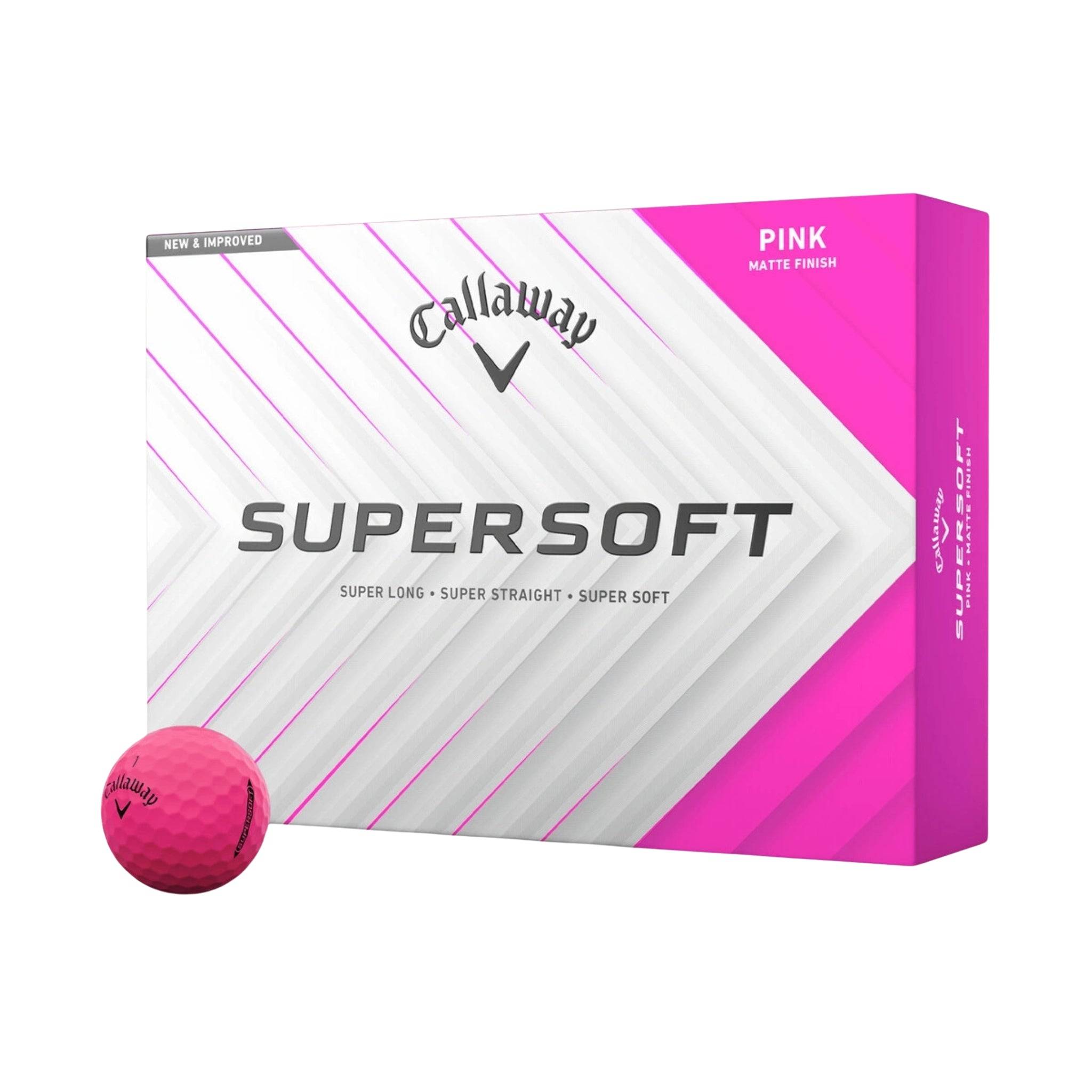 Callaway SuperSoft | Pink - Logo Golf Balls