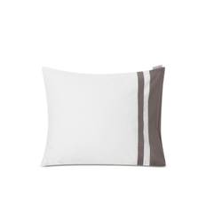 Lexington Hotel contrast pillowcase white/charcoal sateen