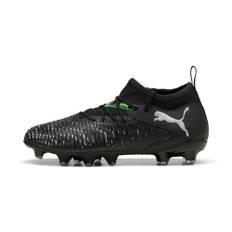 PUMA FUTURE 8 MATCH FG/AG Football Boots Youth, Shoes, Black/Cool Light Gray/Green, 34