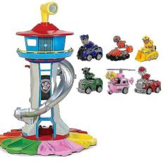 Paw Patrol Lookout - Stort torn med musikaliskt ljusleksak - Patrulla Canina - Leksaksuppsättning - Barnens födelsedagspresent - Nyhet med 6 hundar