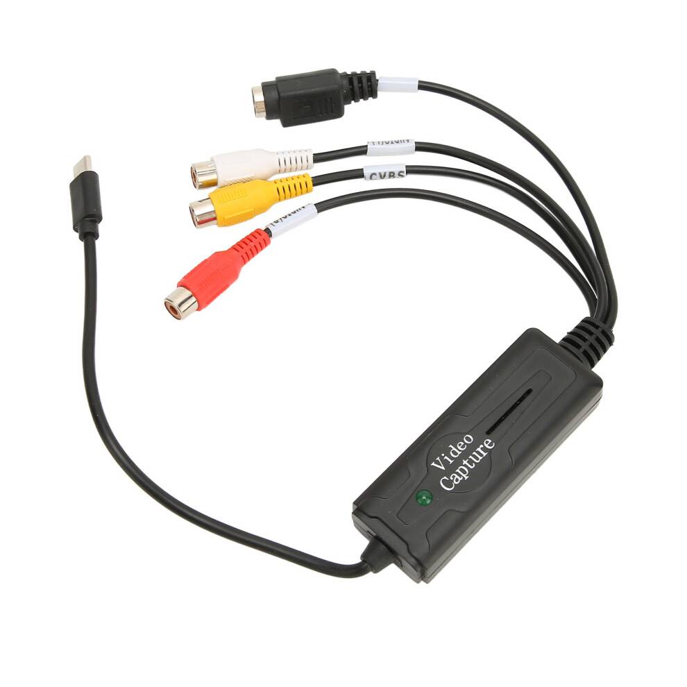 Plug and Play USB 2.1-port, videooptagelseskort, konverter VHS-bånd til DVD, nem opsætning på få minutter, optag lyd uden lydkort, god kvalitet,