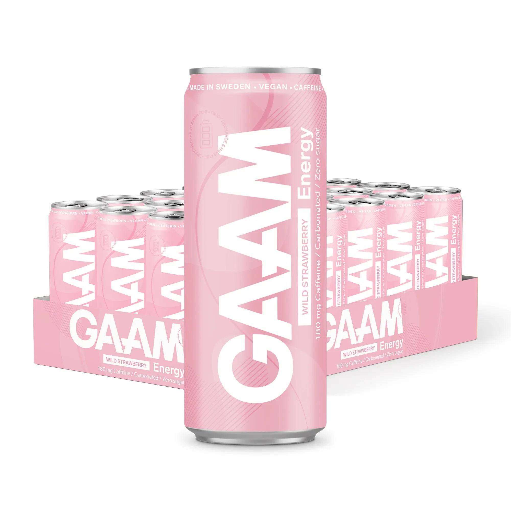 24 X Gaam Energy 330 Ml Wild Strawberry