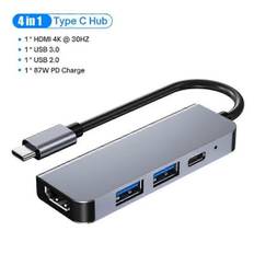 USB C HUB 4K 30Hz Type C til HDMI Kompatibel PD 87W USB Splitter USB Adapter Til Macbook Air Pro USB3.0 HUB TF SD Multi Converter LGL
