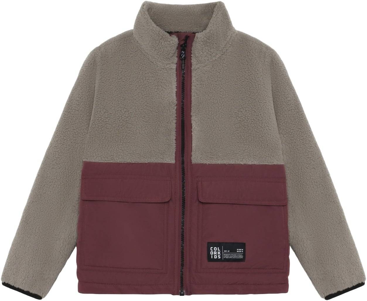 Color Kids Teddy Jacket Str 122 - Catawba Grape Fleece hos Magasin.