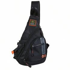 1pc Men Chest Bag Male Shoulder Bag For Travel Outdoor Camping Hiking Work, Boy Crossbody Waist Bags Casual Shopping Trip Messenger Bags Waterproof Ny - Black - one-size