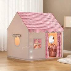 1pc Play Tent Indoor/Outdoor Toy Playhouse, Princess Style Foldable Small House Secret Base Birthday Gift - Pink - one-size,Yellow,Pink