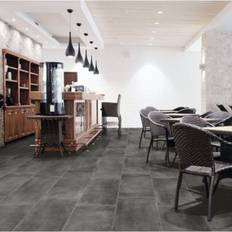 Magica Pietra Limestone Black  Sokkelkant - 7x60 flise