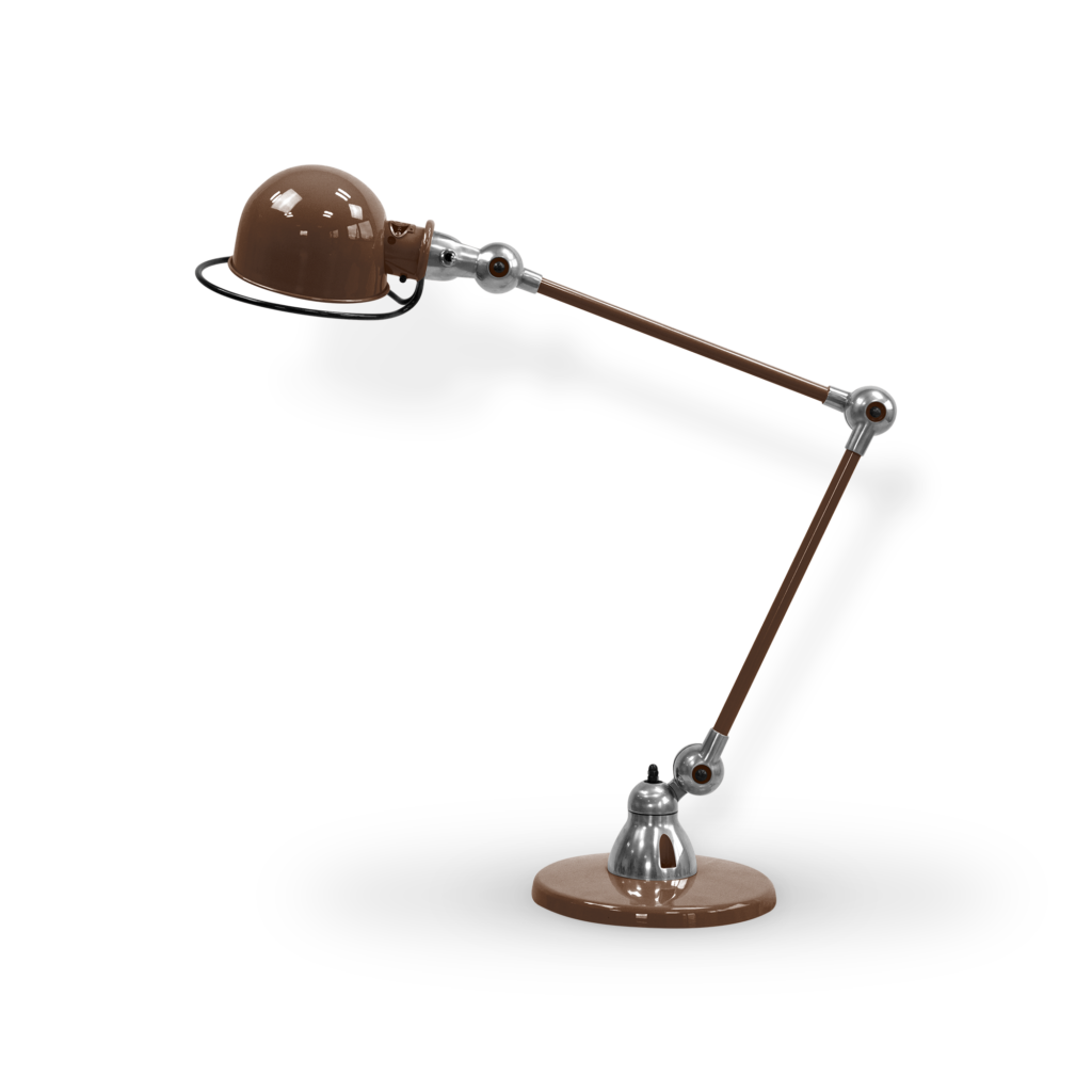 Loft D6440I bordlampe fra Jieldé - Chocolate / Blank/poleret