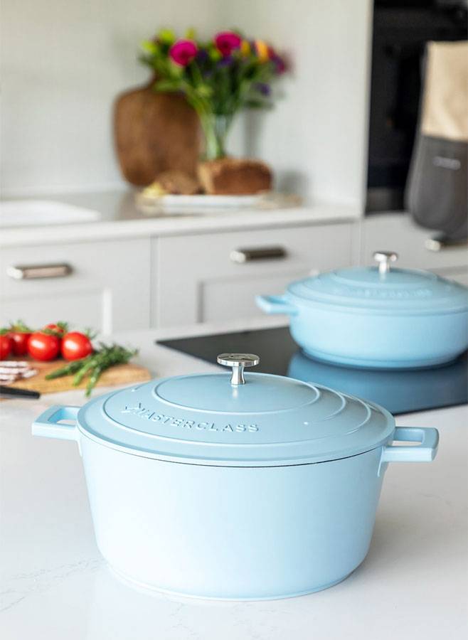 Gryta 5 L i Gjuten Aluminium - Sky blue - Masterclass