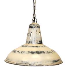 Industrilampa Vintage - Patinerad vit