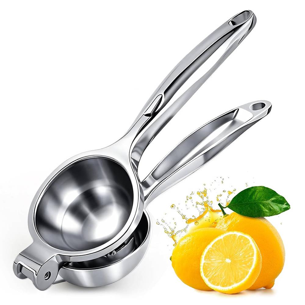 LMETJMA Premium Lemon Squeezer Zinc Alloy Manual Press Juicer Lime Squeezer for Lemon Citrus Orange Fruit JT217