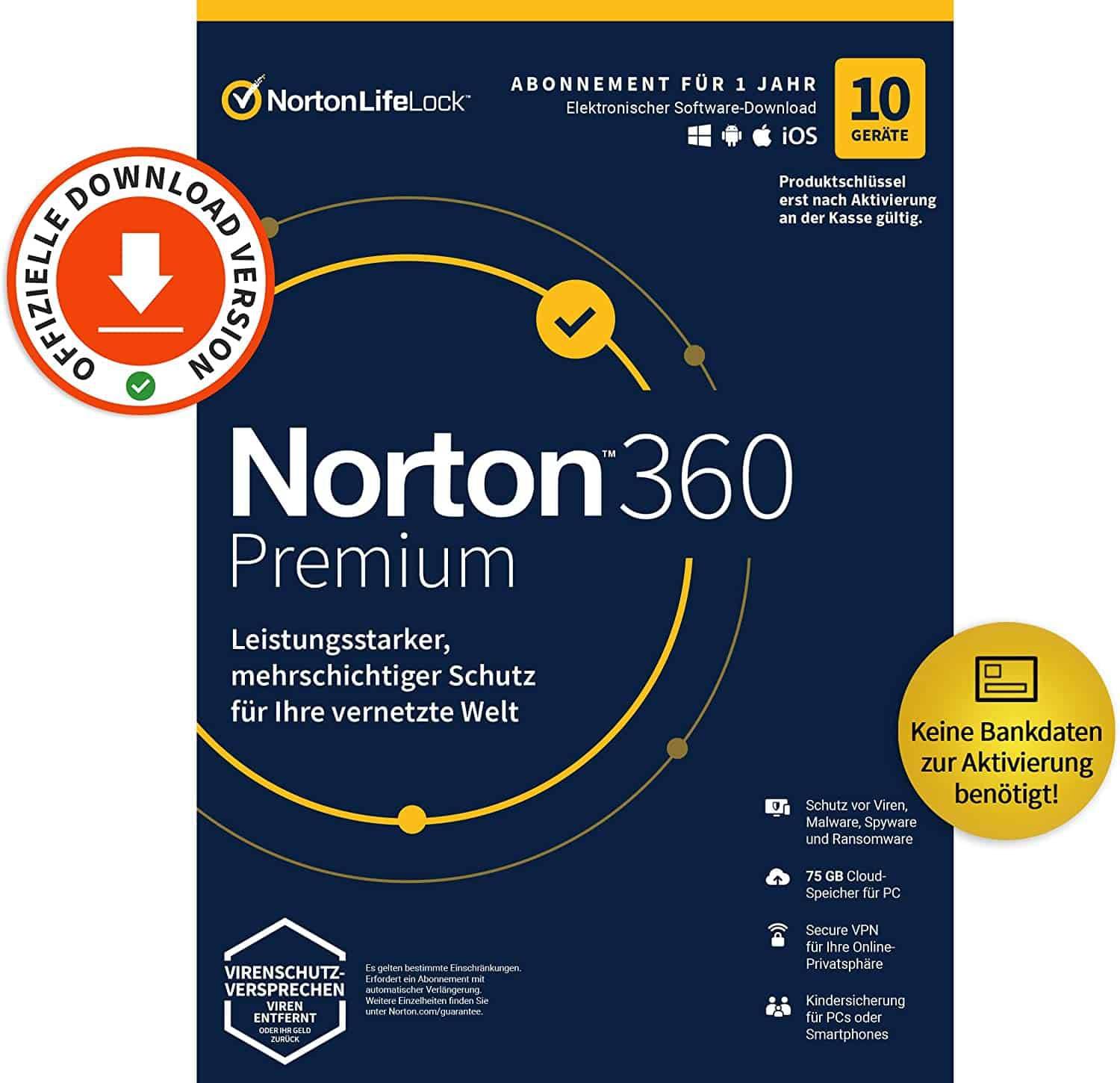 Norton 360 Premium - 10 Geräte 1 Jahr