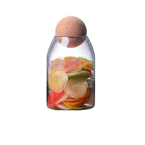 Glasburkar med lock mason behållare tank förseglad kaffebönor förvaringsburkar godisburk matbehållare köksburkar för kryddor - 9.6 x 14cm 1000ml